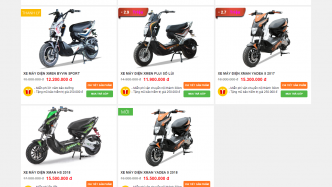 Thiết Kế Web Xe Máy Xe Đạp Điện