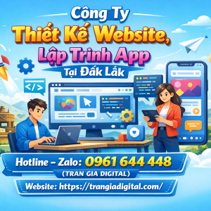 C&ocirc;ng ty Thiết Kế Website, Lập Tr&igrave;nh App Tại Đắk N&ocirc;ng | 0961644448 Trần Gia Digital