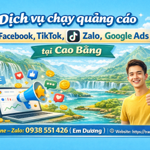 Dịch vụ chạy quảng c&aacute;o facebook, tiktok, zalo, google ads tại Cao Bằng 0938551426 Trần Gia Digital 