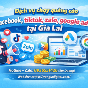 Dịch vụ chạy quảng c&aacute;o facebook, tiktok, zalo, google ads tại Gia Lai 0938551426 Trần Gia Digital 
