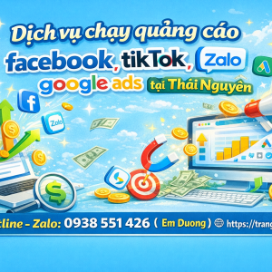 Dịch vụ chạy quảng c&aacute;o facebook, tiktok, zalo, google ads tại Th&aacute;i Nguy&ecirc;n 0938551426Trần Gia Digital