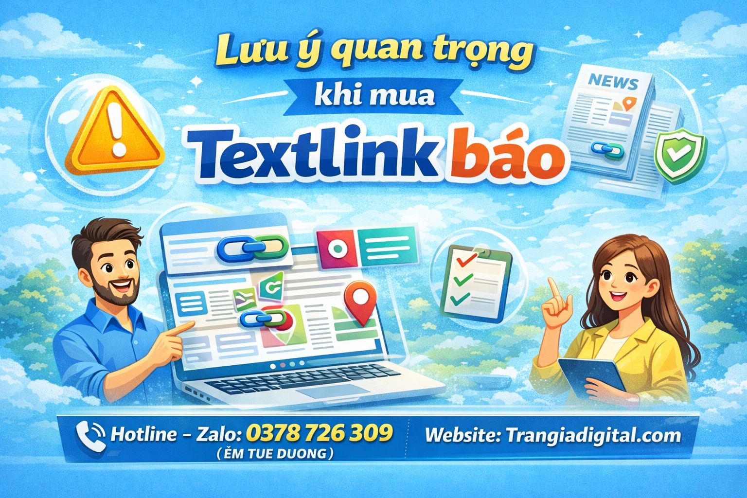 Lưu ý quan trọng khi mua Textlink báo
