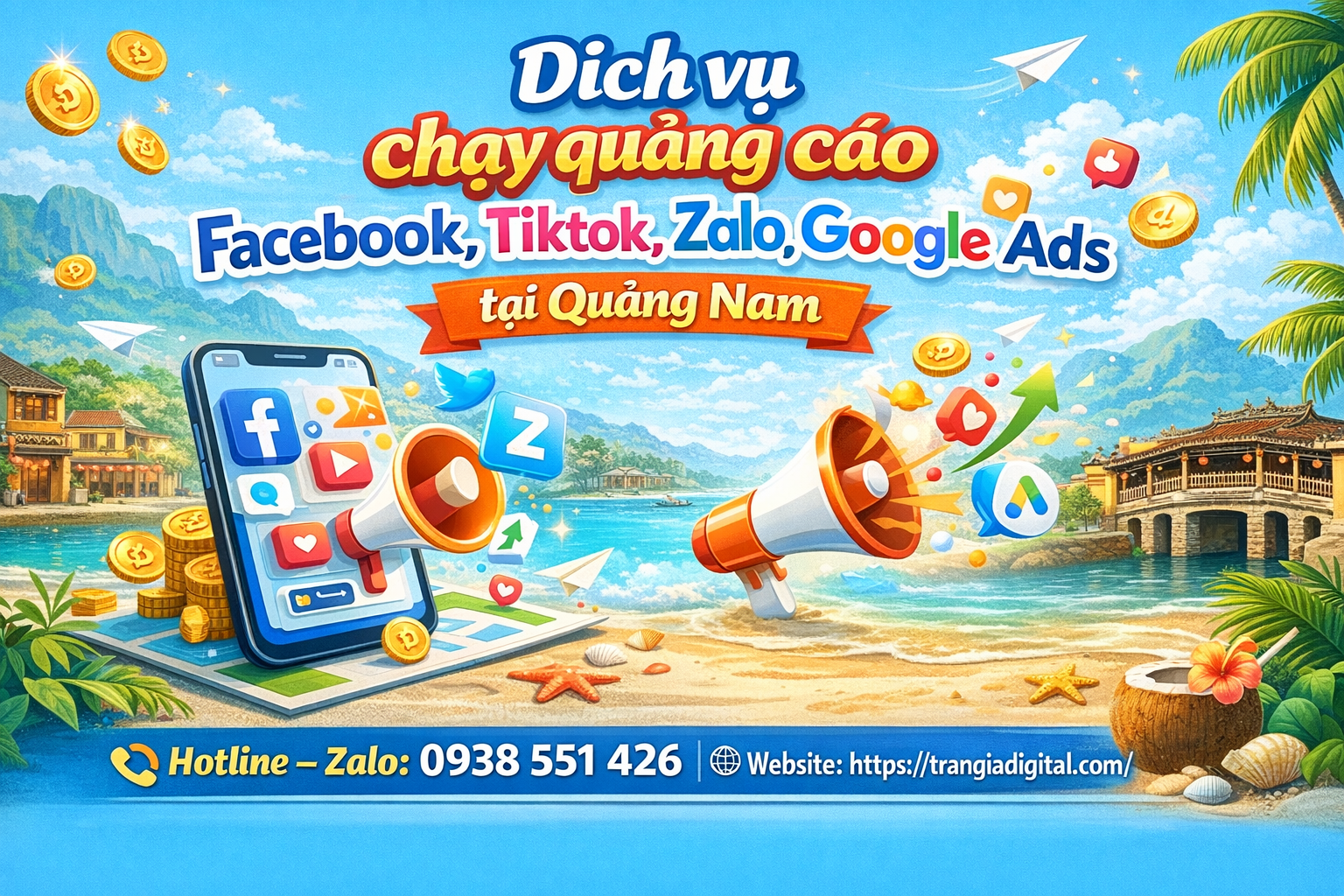 Dịch vụ chạy quảng cáo facebook, tiktok, zalo, google ads tại Quảng Nam