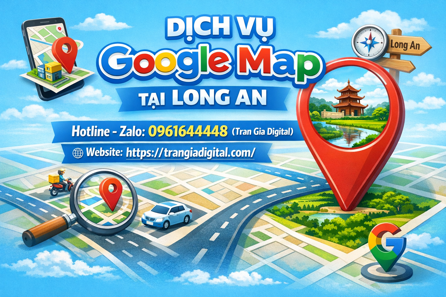 dịch vụ Google Map tại Long An 