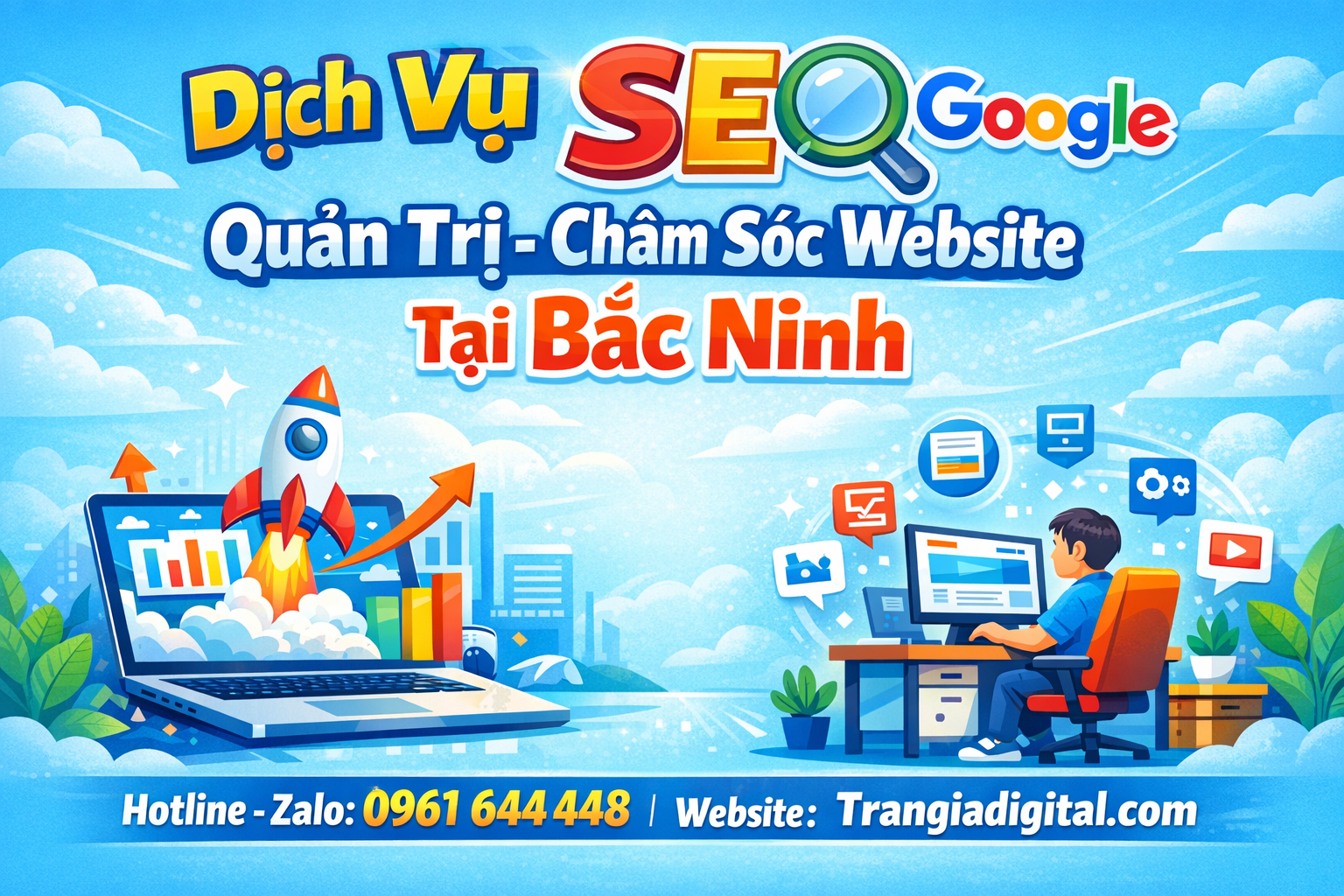 Dịch Vụ SEO Google, Quản Trị Chăm Sóc Website Tại Bắc Ninh