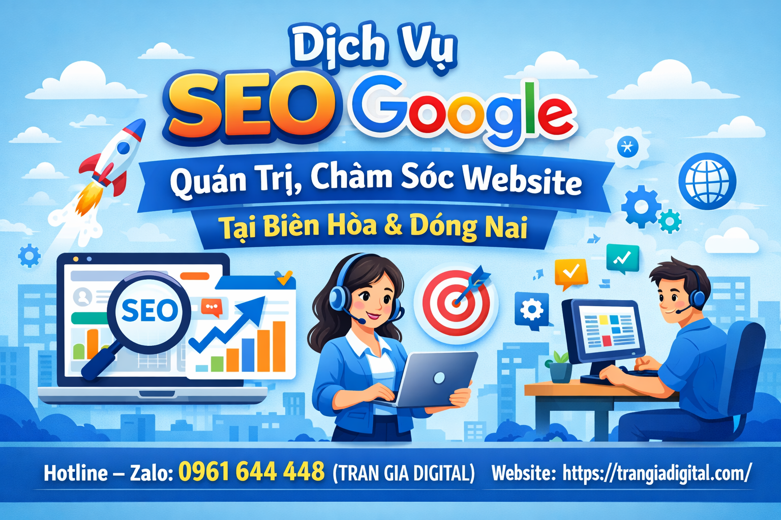 Dịch Vụ SEO Google, Quản Trị Chăm Sóc Website Tại Biên Hòa và Đồng Nai