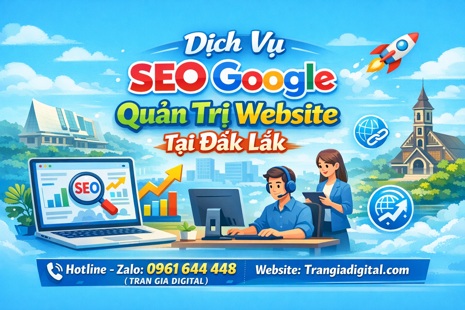 Dịch Vụ SEO Google, Quản Trị Chăm Sóc Website Tại Đắk Lắk