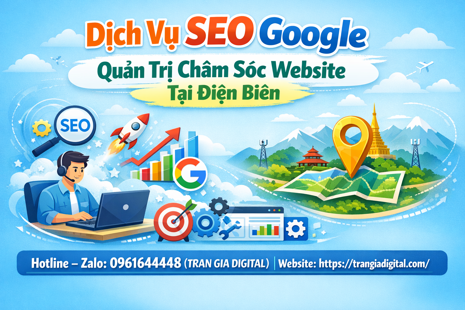 Dịch Vụ SEO Google, Quản Trị Chăm Sóc Website Tại Điện Biên