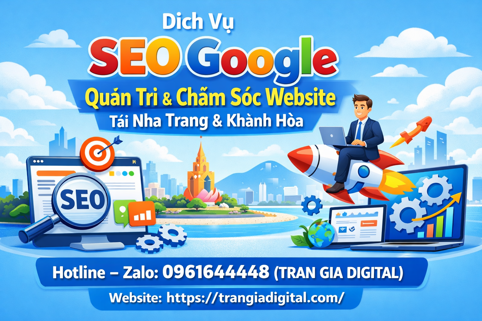 Dịch Vụ SEO Google, Quản Trị Chăm Sóc Website Tại Nha Trang và Khánh Hòa