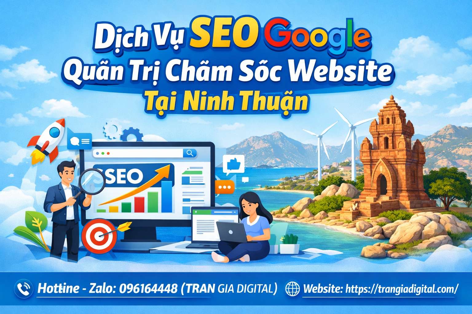 Dịch Vụ SEO Google, Quản Trị Chăm Sóc Website Tại Ninh Thuận
