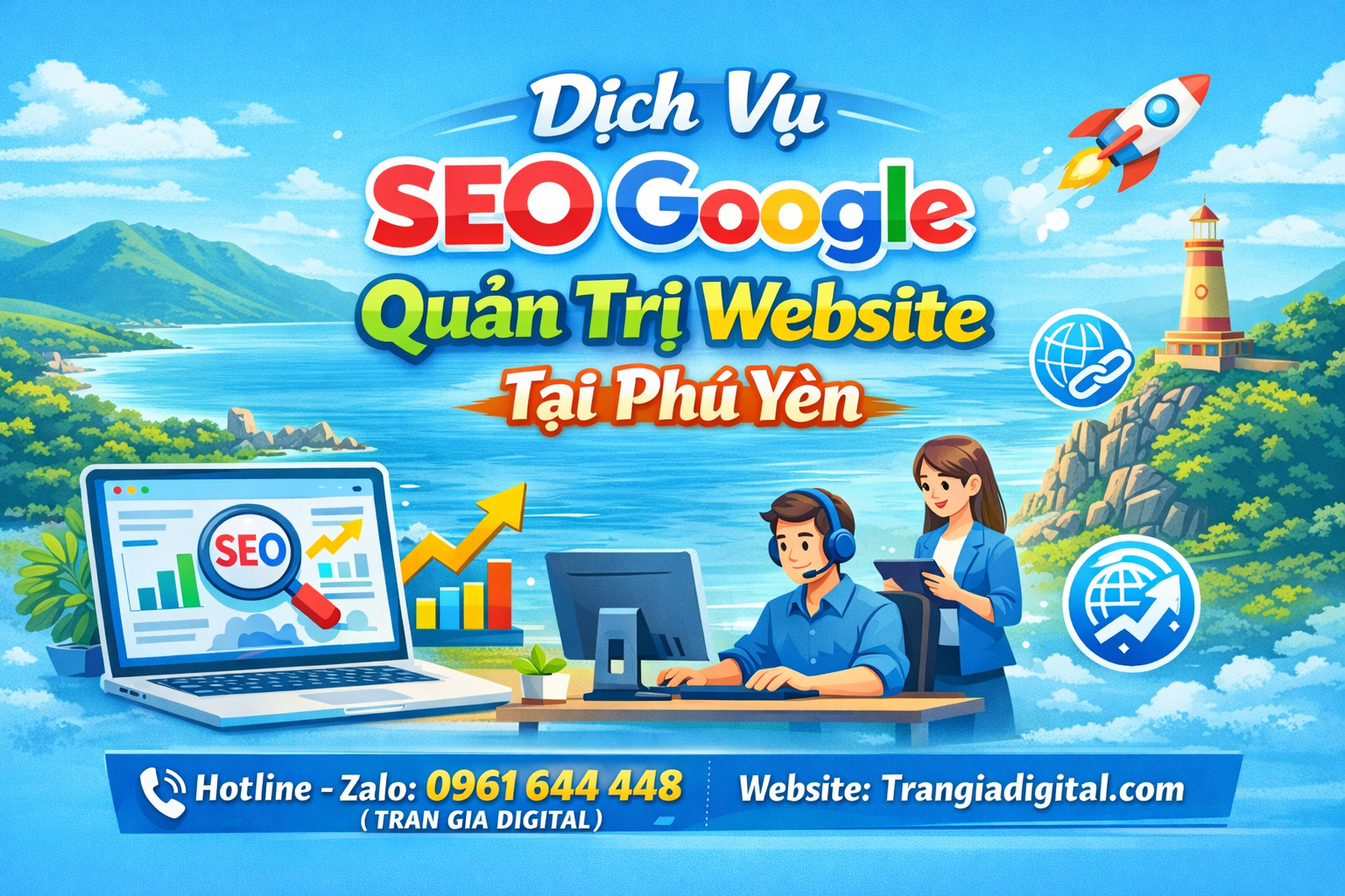 Dịch Vụ SEO Google, Quản Trị Chăm Sóc Website Tại Phú Yên