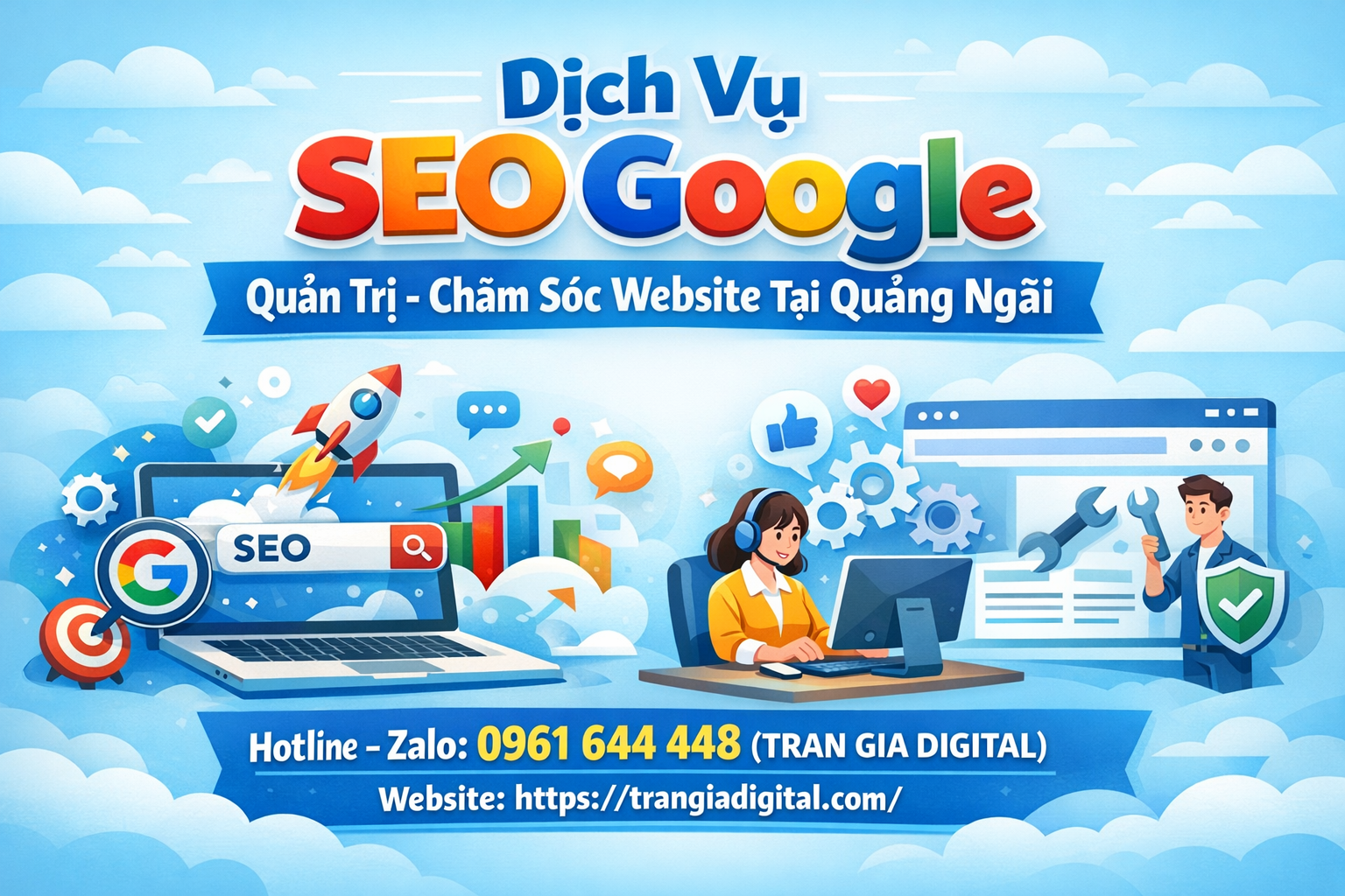 Dịch Vụ SEO Google, Quản Trị Chăm Sóc Website Tại Quảng Ngãi