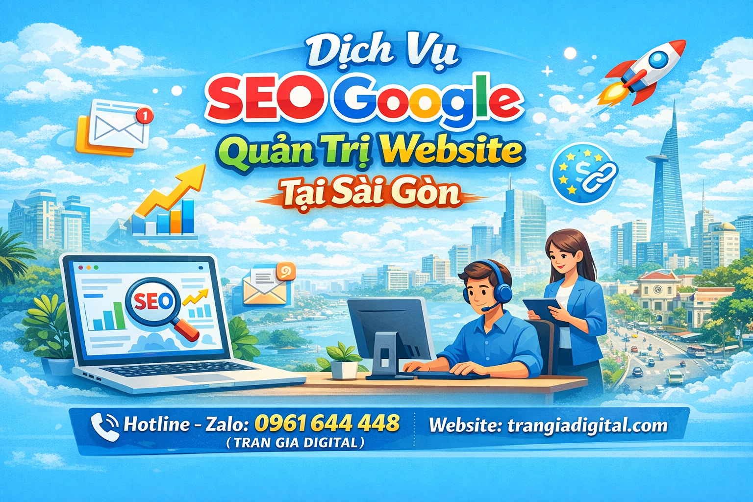 Dịch Vụ SEO Google, Quản Trị Chăm Sóc Website Tại Sài Gòn