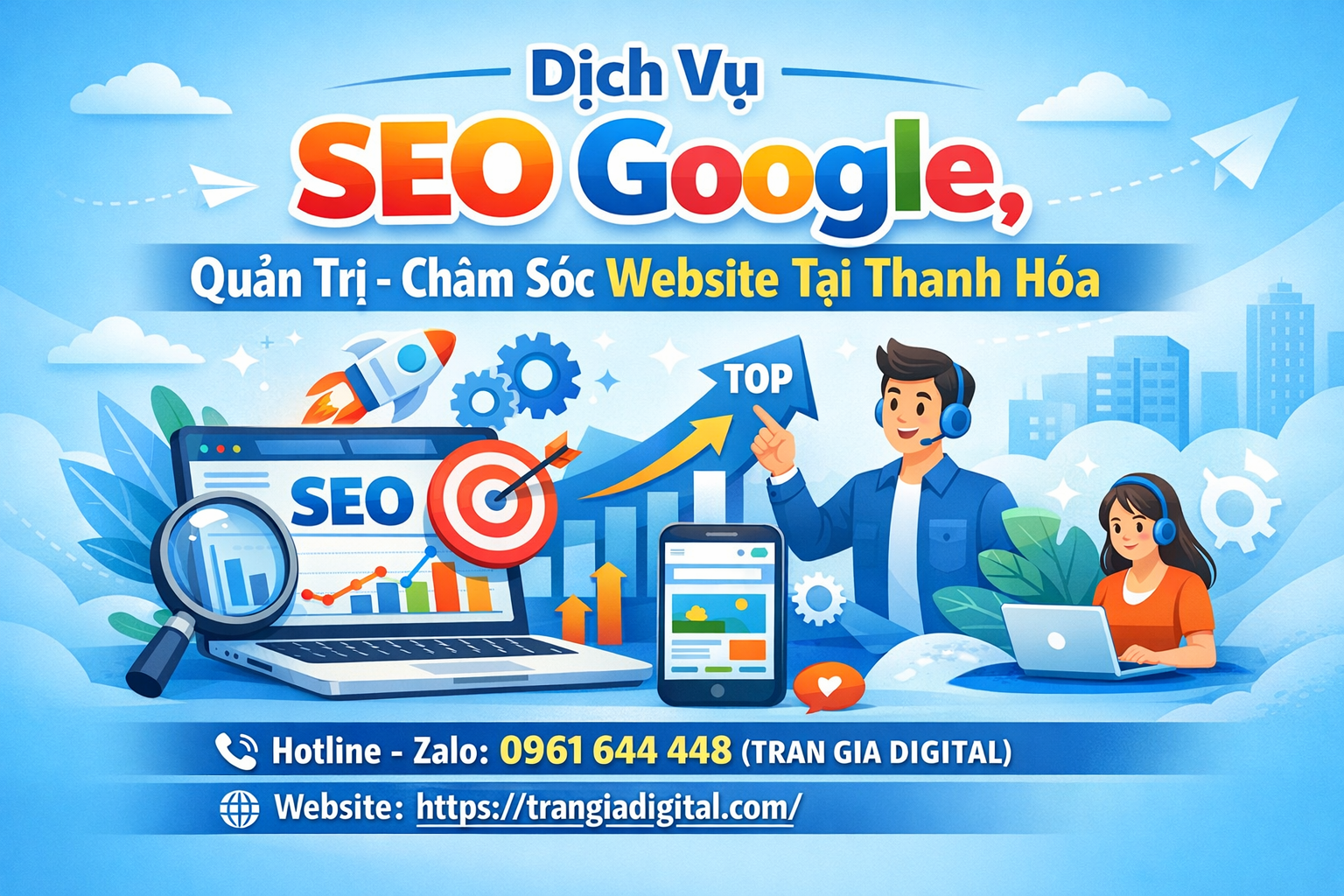 Dịch Vụ SEO Google, Quản Trị Chăm Sóc Website Tại Thanh Hóa