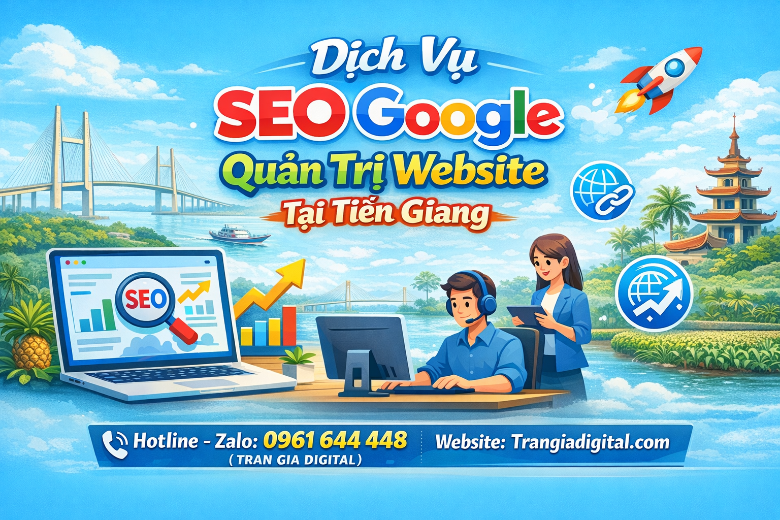 Dịch Vụ SEO Google, Quản Trị Chăm Sóc Website Tại Tiền Giang