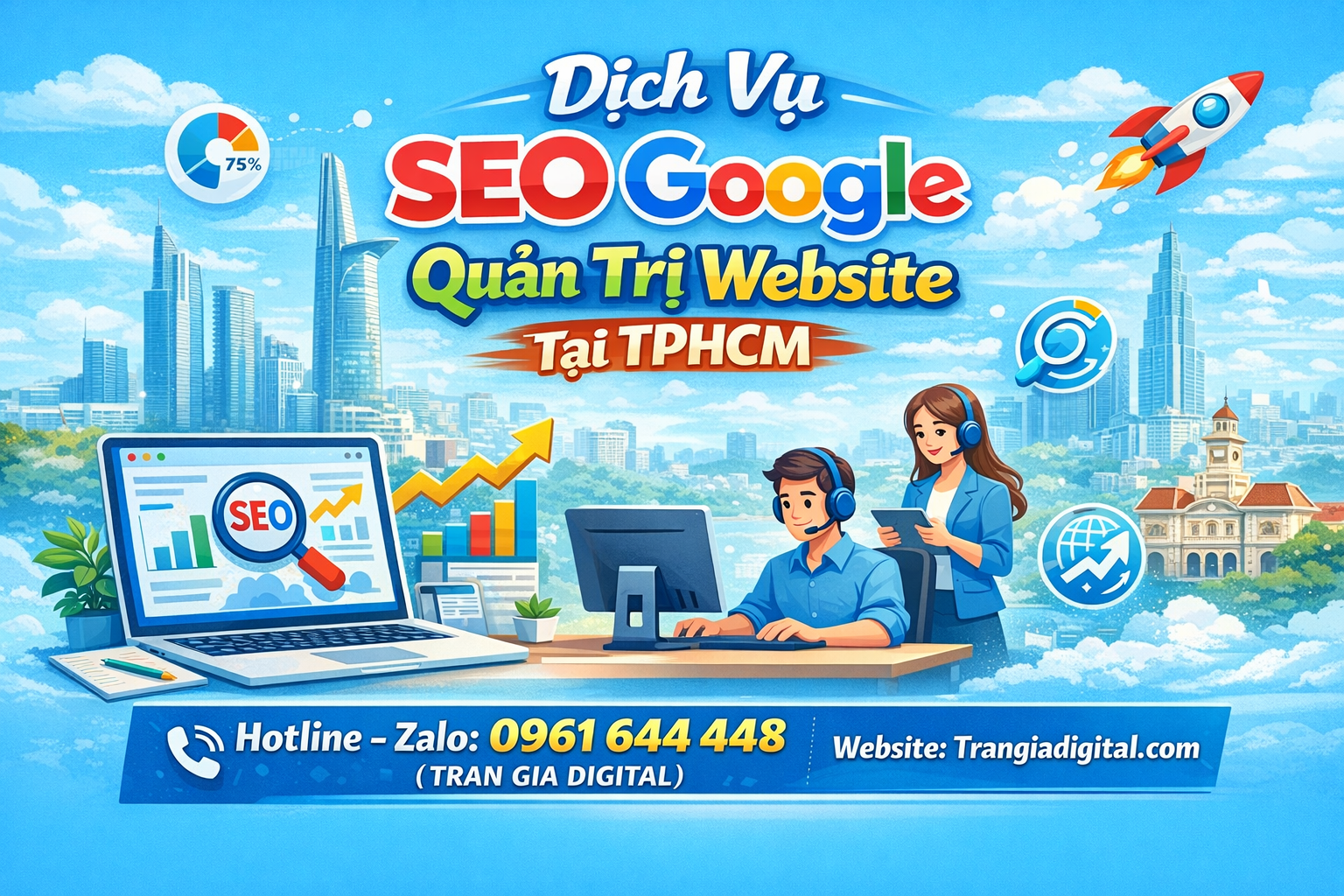 Dịch Vụ SEO Google, Quản Trị Chăm Sóc Website Tại TPHCM 