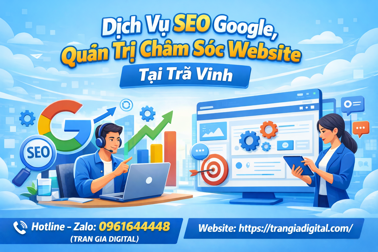 Dịch Vụ SEO Google, Quản Trị Chăm Sóc Website Tại Trà Vinh