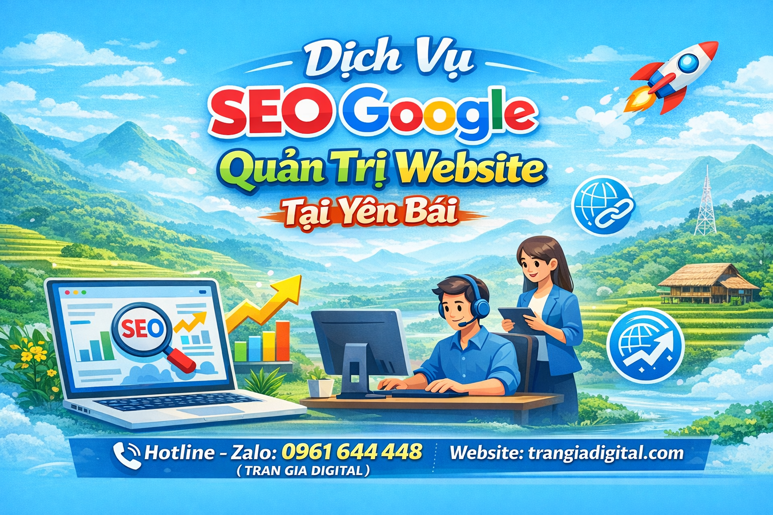 Dịch Vụ SEO Google, Quản Trị Chăm Sóc Website Tại Yên Bái