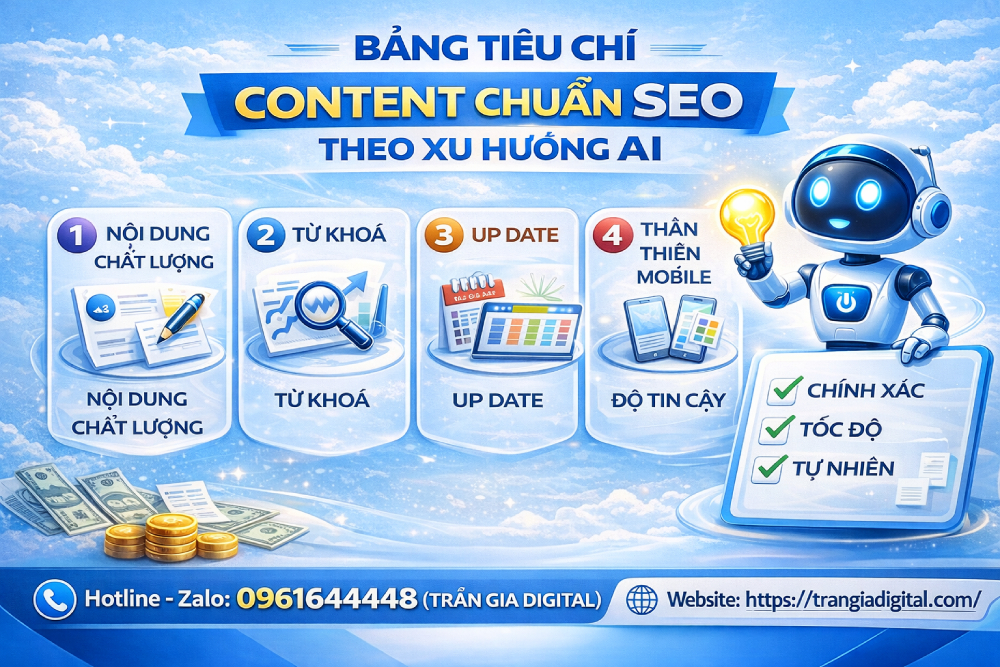 Bảng Tiêu Chí Content Chuẩn SEO Theo Xu Hướng AI