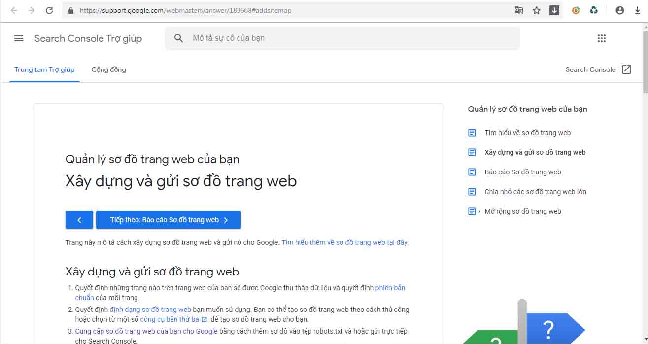 Cách khai bao website với google