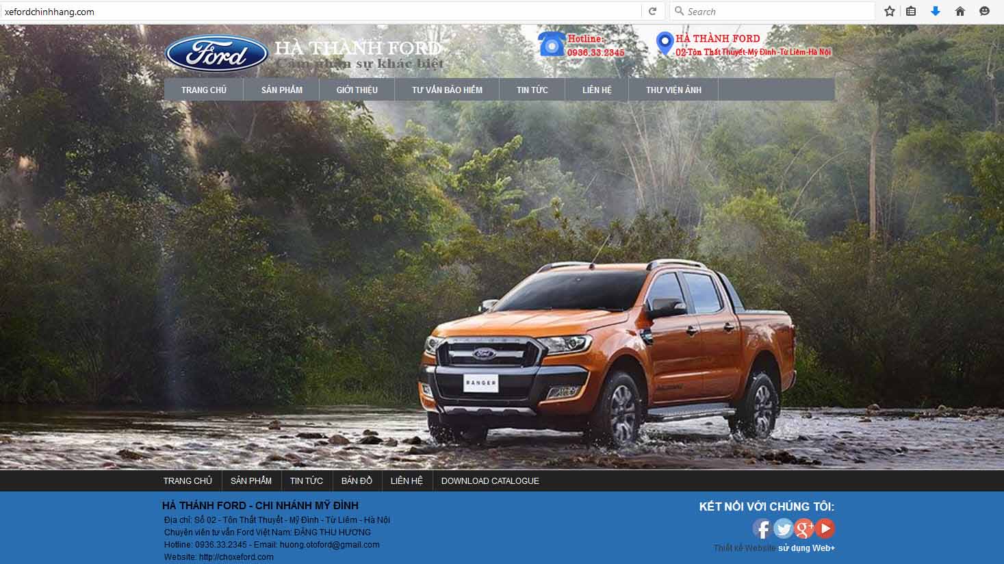 thiết kế website ngành ô tô