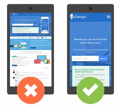 thiết kế website trên di động