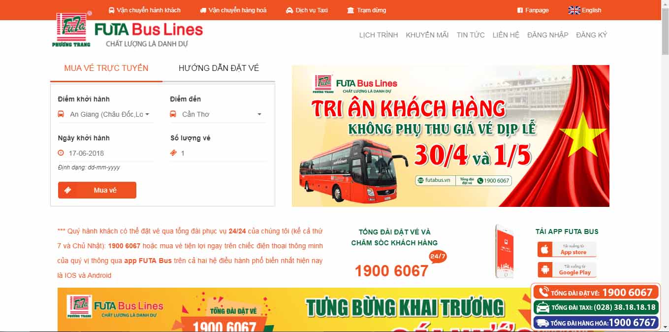 thiết kế website vận chuyển